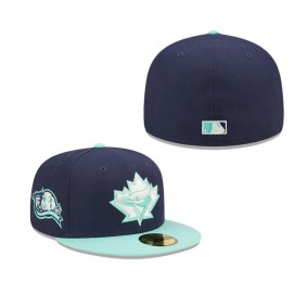 Men's Toronto Blue Jays Navy 25th Anniversary Cooperstown Collection Team UV 59FIFTY Fitted Hat