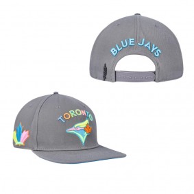 Toronto Blue Jays Pro Standard Washed Neon Snapback Hat Gray