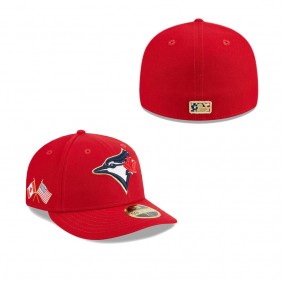 Men's Toronto Blue Jays Red 2023 Fourth of July Low Profile 59FIFTY Fitted Hat