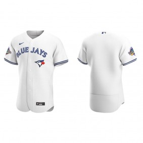 Toronto Blue Jays White 1992 World Series Patch 30th Anniversary Authentic Jersey