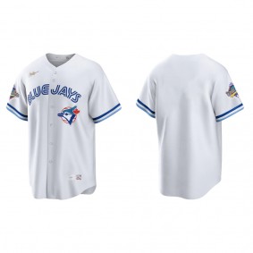 Toronto Blue Jays White 1992 World Series Patch 30th Anniversary Cooperstown Collection Jersey