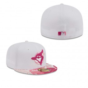 Men's Toronto Blue Jays White Pink Flamingo 59FIFTY Fitted Hat