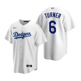 Men's Los Angeles Dodgers Trea Turner Nike White Replica Home Jersey