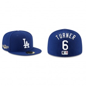 Trea Turner Los Angeles Dodgers Royal 2022 Postseason Side Patch 59FIFTY Fitted Hat