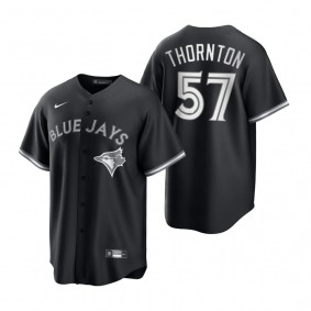Toronto Blue Jays Trent Thornton Nike Black White 2021 All Black Fashion Replica Jersey