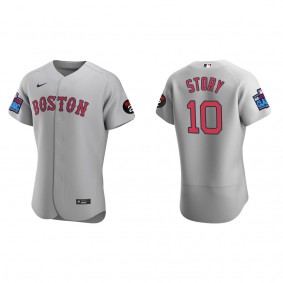 Trevor Story Boston Red Sox Gray 2022 Little League Classic Authentic Jersey