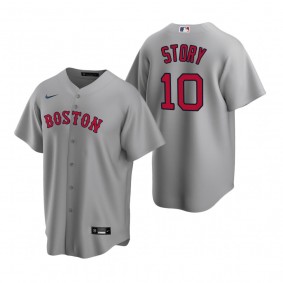 Boston Red Sox Trevor Story Nike Gray Replica Road Jersey