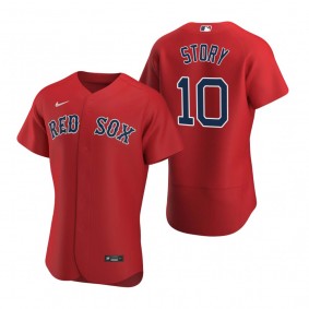 Men's Boston Red Sox Trevor Story Red Authentic Alternate Jersey