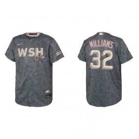 Trevor Williams Youth Washington Nationals Nike Gray City Connect Replica Jersey