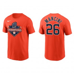 Trey Mancini Houston Astros Orange 2022 World Series Champions T-Shirt