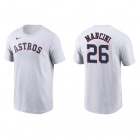 Men's Houston Astros Trey Mancini White Name & Number Nike T-Shirt