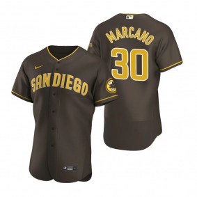 Men's San Diego Padres Tucupita Marcano Brown Authentic Road Jersey