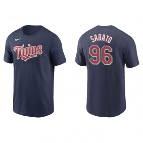 Men's Minnesota Twins Aaron Sabato Navy Name & Number T-Shirt