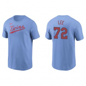 Men's Minnesota Twins Brooks Lee Light Blue Name & Number T-Shirt