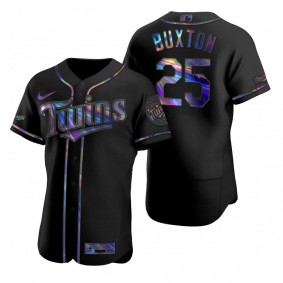 Minnesota Twins Byron Buxton Nike Black Authentic Holographic Golden Edition Jersey