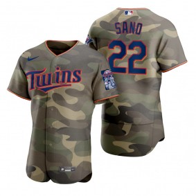 Minnesota Twins Miguel Sano Camo Authentic 2021 Armed Forces Day Jersey