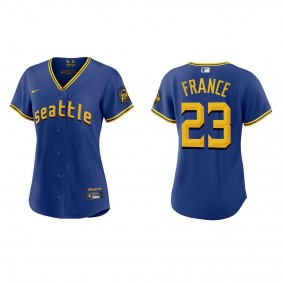 Ty France Women's Seattle Mariners Royal 2023 City Connect Replica Jersey