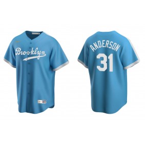 Men's Los Angeles Dodgers Tyler Anderson Light Blue Cooperstown Collection Alternate Jersey