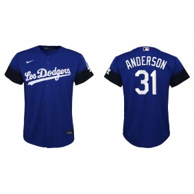 Youth Los Angeles Dodgers Tyler Anderson Royal City Connect Replica Jersey
