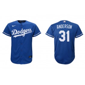 Youth Los Angeles Dodgers Tyler Anderson Royal Replica Alternate Jersey