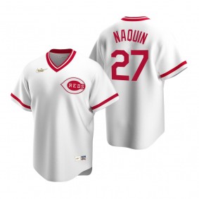Cincinnati Reds Tyler Naquin Nike White Cooperstown Collection Home Jersey
