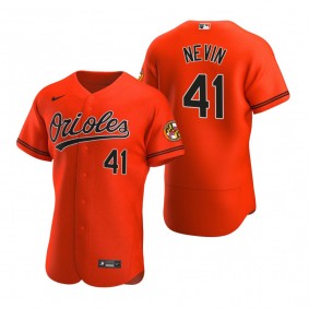 Men's Baltimore Orioles Tyler Nevin Nike Orange Authentic Alternate Jersey