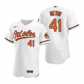 Men's Baltimore Orioles Tyler Nevin Nike White Authentic Home Jersey