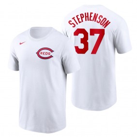 Reds Tyler Stephenson White 2022 Field of Dreams T-Shirt