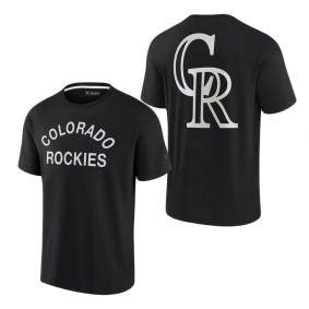 Unisex Colorado Rockies Fanatics Signature Black Super Soft Short Sleeve T-Shirt