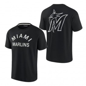 Unisex Miami Marlins Fanatics Signature Black Super Soft Short Sleeve T-Shirt