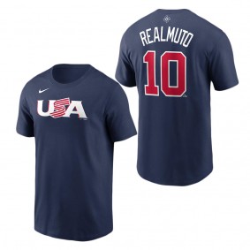 Men's USA Baseball J.T. Realmuto Nike Navy 2023 World Baseball Classic Name & Number T-Shirt