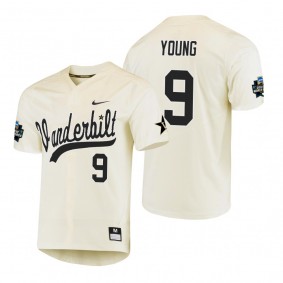 Vanderbilt Commodores Carter Young Cream College World Series Baseball Jersey