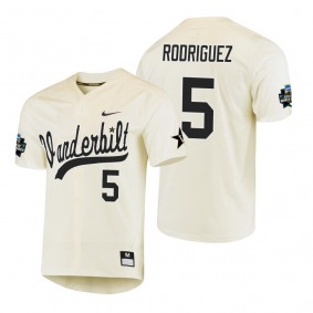 Vanderbilt Commodores CJ Rodriguez Cream College World Series Baseball Jersey