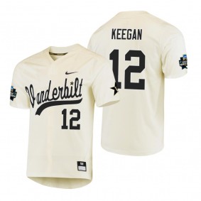 Vanderbilt Commodores Dominic Keegan Cream College World Series Baseball Jersey