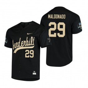 Vanderbilt Commodores Nick Maldonado Black College World Series Baseball Jersey