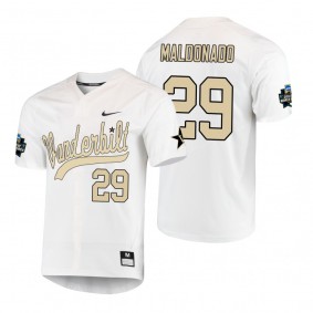 Vanderbilt Commodores Nick Maldonado White College World Series Baseball Jersey