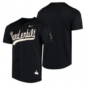 Vanderbilt Commodores Black Vapor Untouchable Elite Baseball Jersey