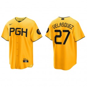 Vince Velasquez Pittsburgh Pirates Gold 2023 City Connect Replica Jersey
