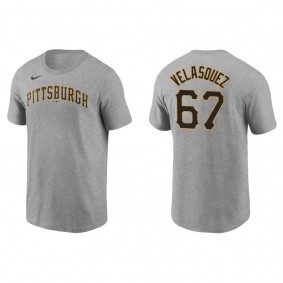 Vince Velasquez Men's Pittsburgh Pirates Josh Bell Nike Gray Name & Number T-Shirt
