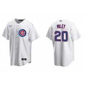 Men's Chicago Cubs Wade Miley White Replica Home Jersey