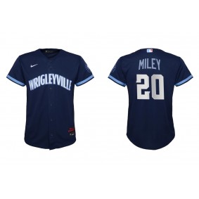 Youth Chicago Cubs Wade Miley Navy City Connect Replica Jersey