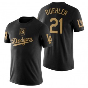 Walker Buehler Dodgers LAFC Night Black T-Shirt