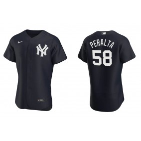Men's New York Yankees Wandy Peralta Navy Authentic Alternate Jersey