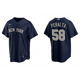 Men's New York Yankees Wandy Peralta Navy Replica Alternate Jersey