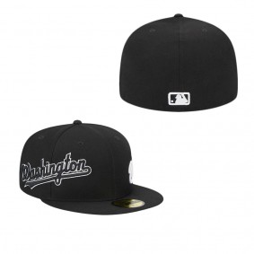 Men's Washington Nationals Black Jersey 59FIFTY Fitted Hat