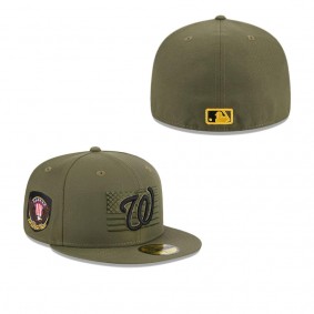 Men's Washington Nationals Green 2023 Armed Forces Day On-Field 59FIFTY Fitted Hat