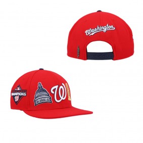 Men's Washington Nationals Pro Standard Red Double City Pink Undervisor Snapback Hat
