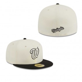 Men's Washington Nationals Stone Black Chrome 59FIFTY Fitted Hat