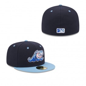 Men's West Michigan Whitecaps Navy Authentic Collection Alternate Logo 59FIFTY Fitted Hat