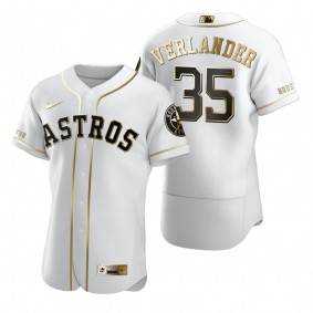 Houston Astros Justin Verlander Nike White Authentic Golden Edition Jersey